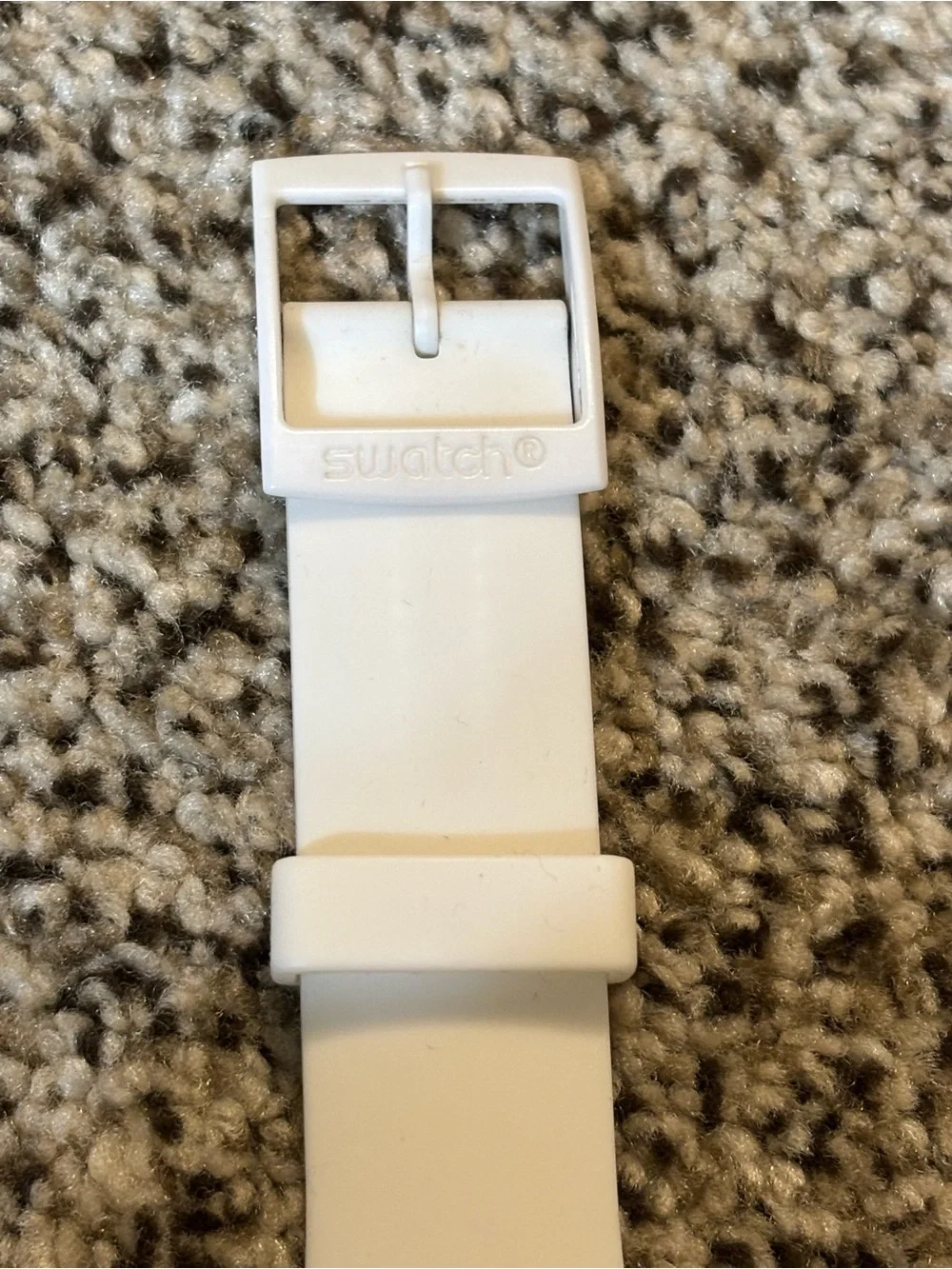 Swatch White Silicone Analog Wristwatch